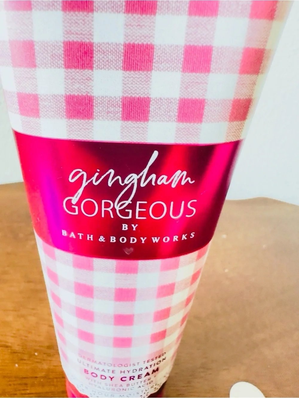 Bath & Body Works Gingham Gorgeous Pink & White Body Cream